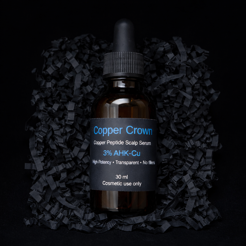 Copper Crown Scalp Serum – High Potency 3% AHK-Cu + Caffeine Boost